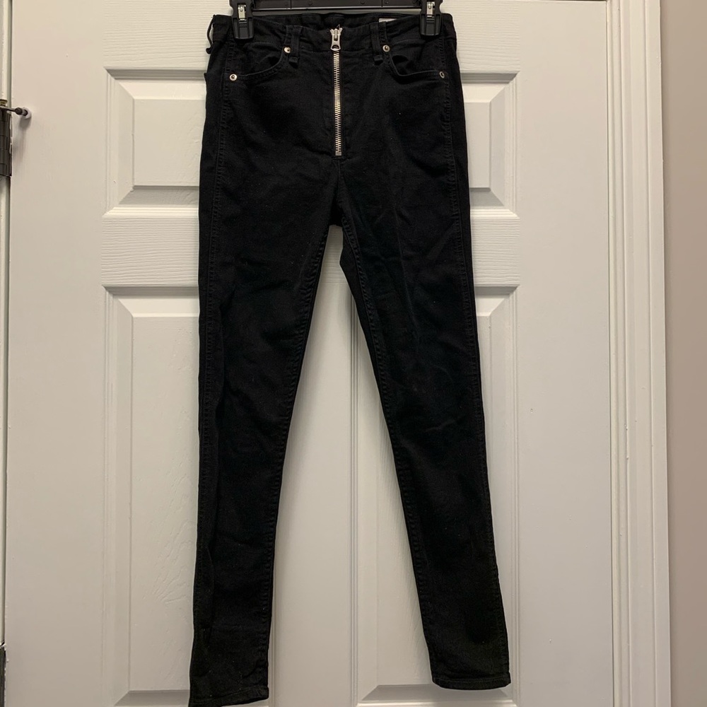 rag & bone Nina High Waist Ankle Skinny Jeans (No Fade)